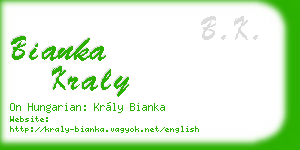bianka kraly business card